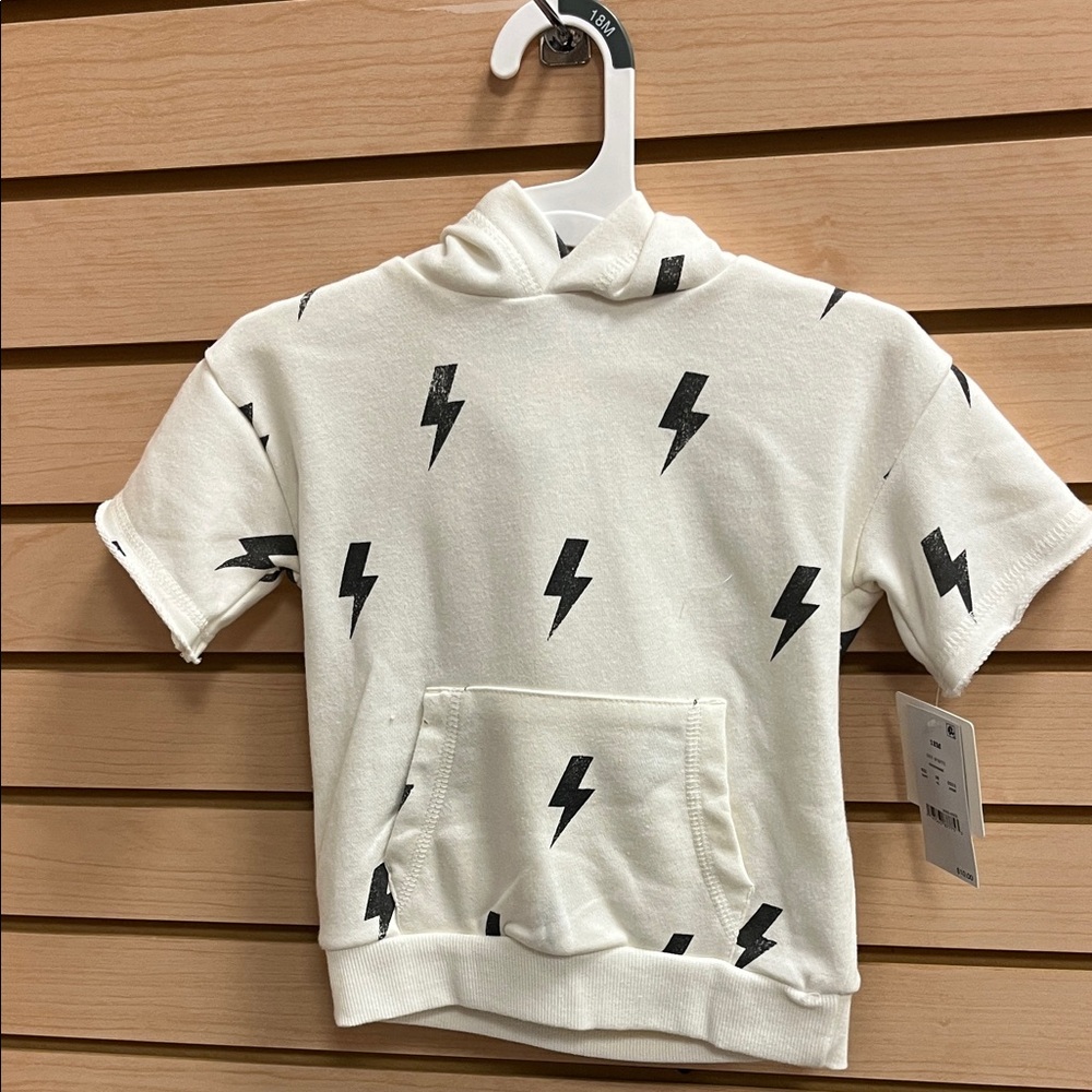 Kids' Cozy White Lightning Hoodie
